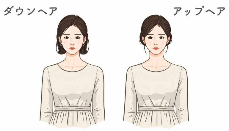 ヘアスタイルの違い