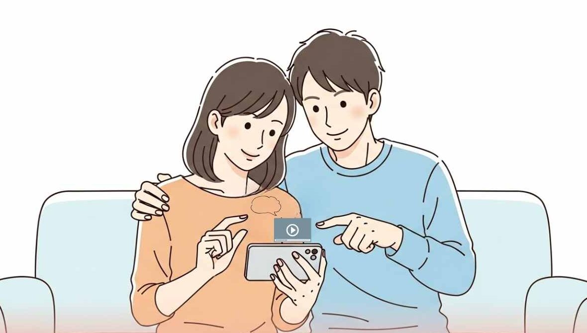 検討するカップル