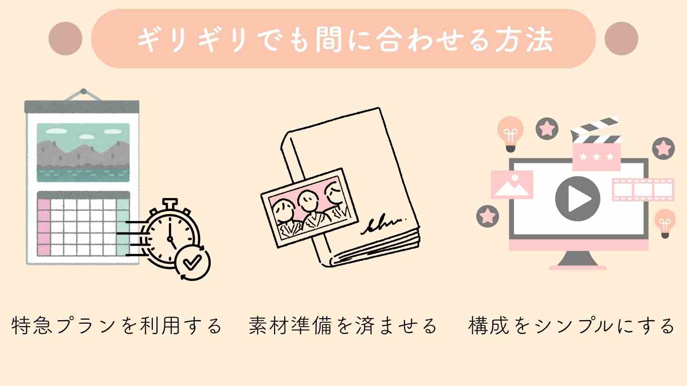 結婚式ムービーを期限までに完成させる3つの対策