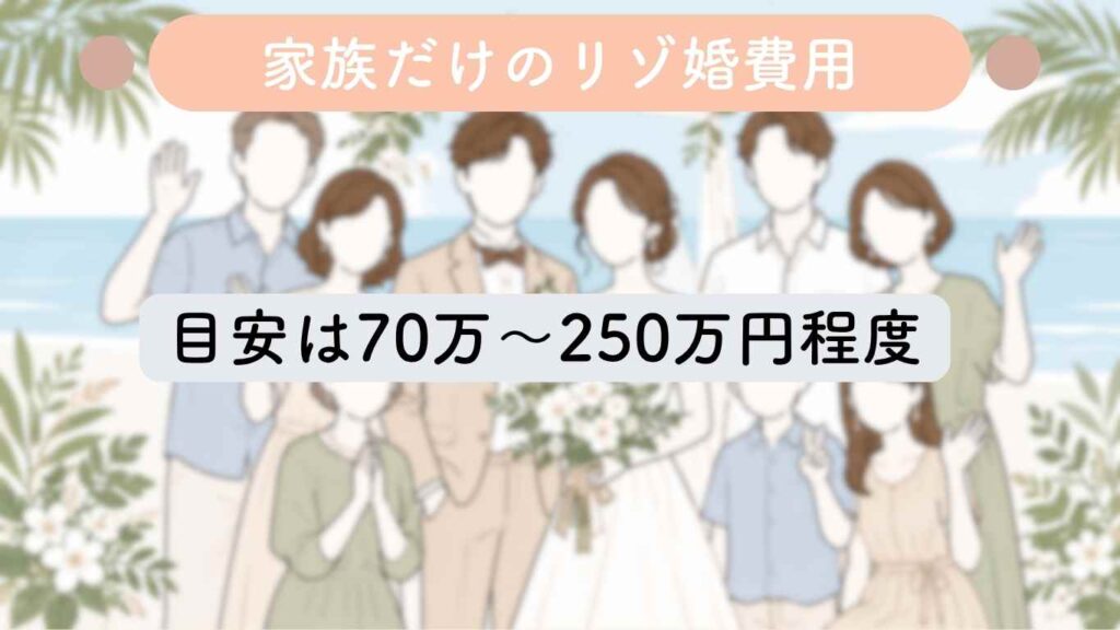 家族のみのリゾートウェディング費用相場